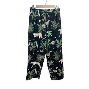 The Summer House Black Cotton Safari Pants Women Sz. XL